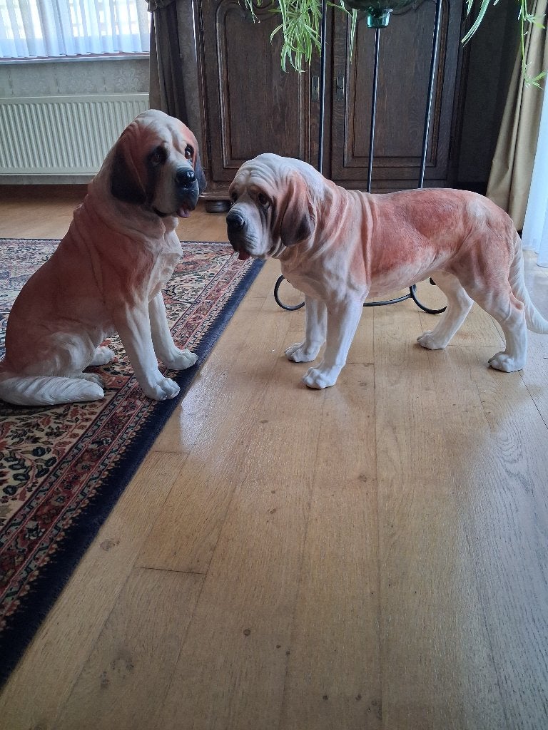 2mooie beelden honden voor in de tuin, Tuin en Terras, Ophalen