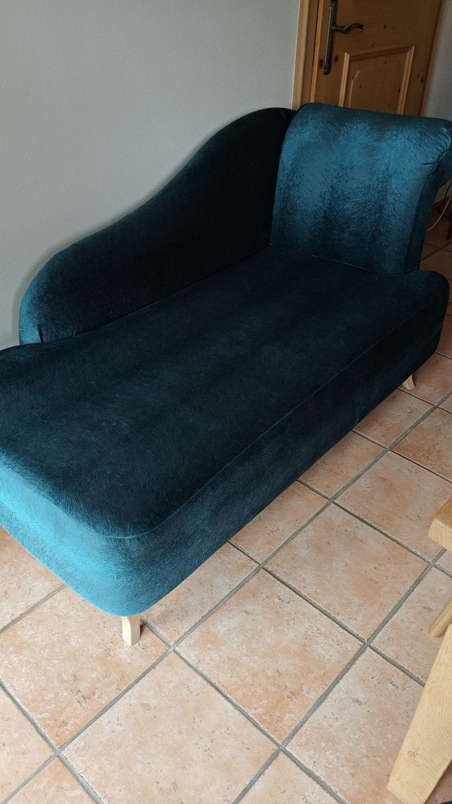 Unieke Chaise Longue / Loungebank – Volledig Nieuw Overgetro, Ophalen, Nieuw, Eenpersoons, Stof