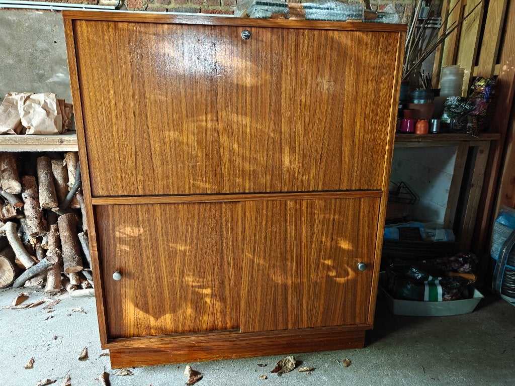 Vintage barkast jaren '60, Huis en Inrichting, Ophalen, Met plank(en), Vintage jaren 60, Gebruikt