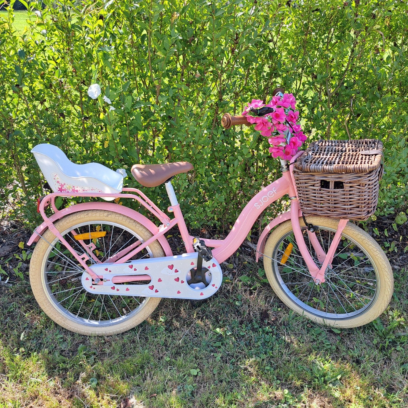 Sjoef roze meisjesfiets 20 inch, Ophalen, Sjoef, 20 inch, Handrem