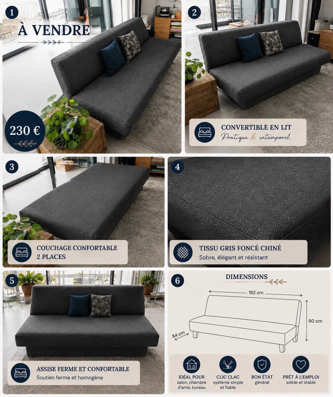 Canape convertible, Huis en Inrichting, Zetels | Zetels, Ophalen, Zo goed als nieuw, Tweepersoons