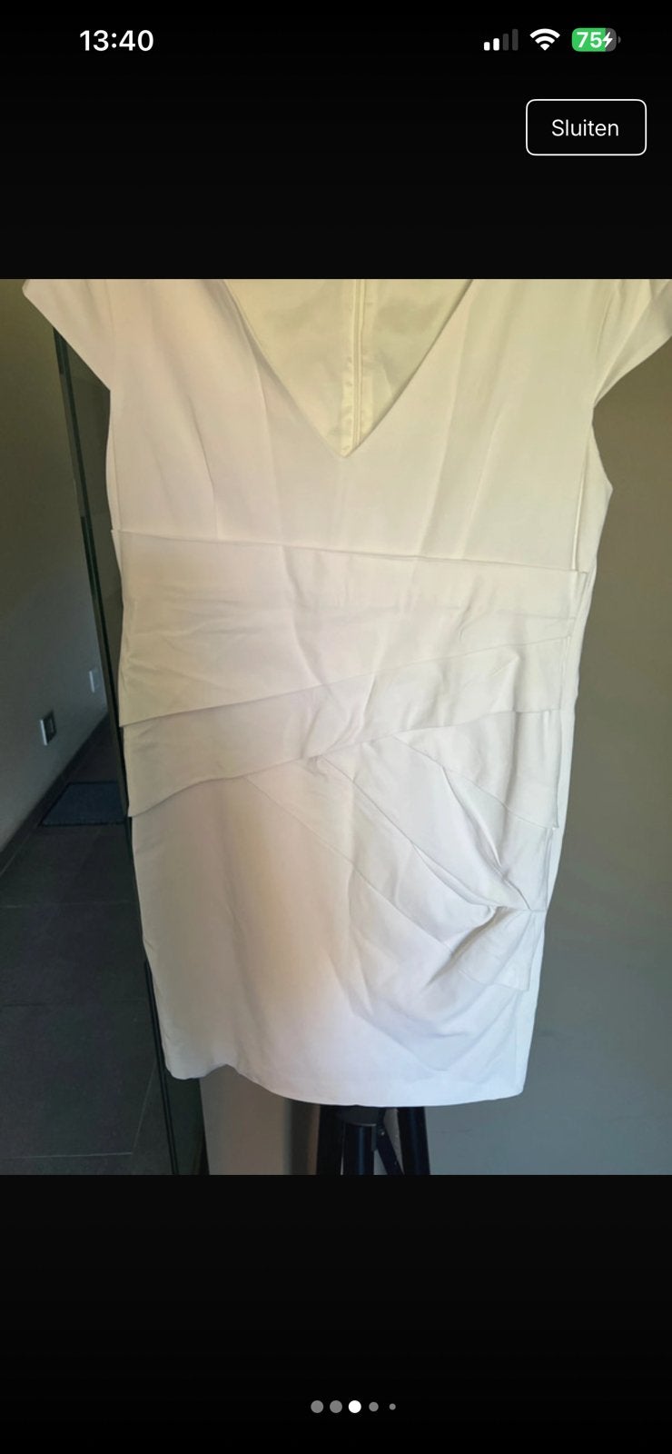Patrizia Pepe witte elegante jurk, Kleding | Dames, Jurken, Ophalen of Verzenden, Zo goed als nieuw, Maat 42/44 (L), Wit