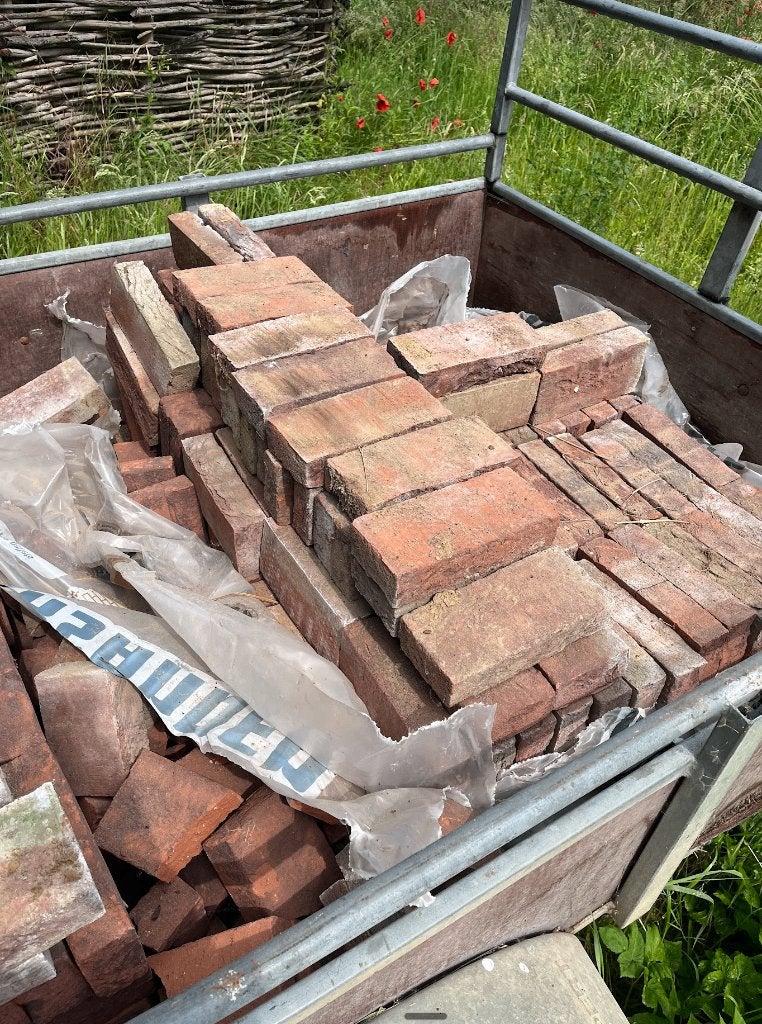 Bakstenen salvia gesinteld, Doe-het-zelf en Bouw, Metselstenen, Ophalen, Zo goed als nieuw, Bakstenen