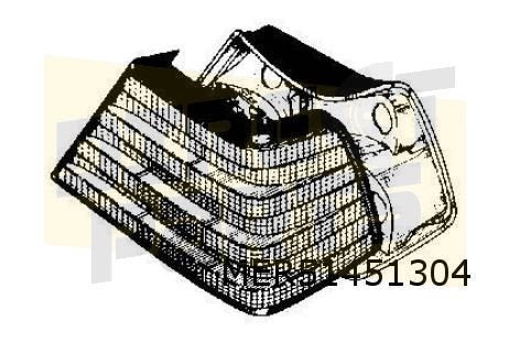 Mercedes-Benz W124 (-7/93) achterlicht Rechts (Sedan / Coupe, Auto-onderdelen, -, Nieuw, Ophalen of Verzenden, -