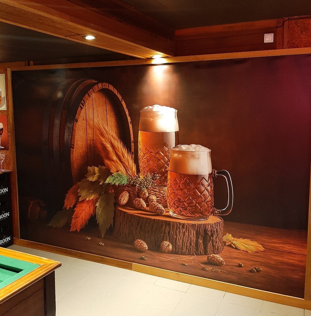 Spandoek bier, Ophalen, Meerkleurig, Zo goed als nieuw, Kunststof