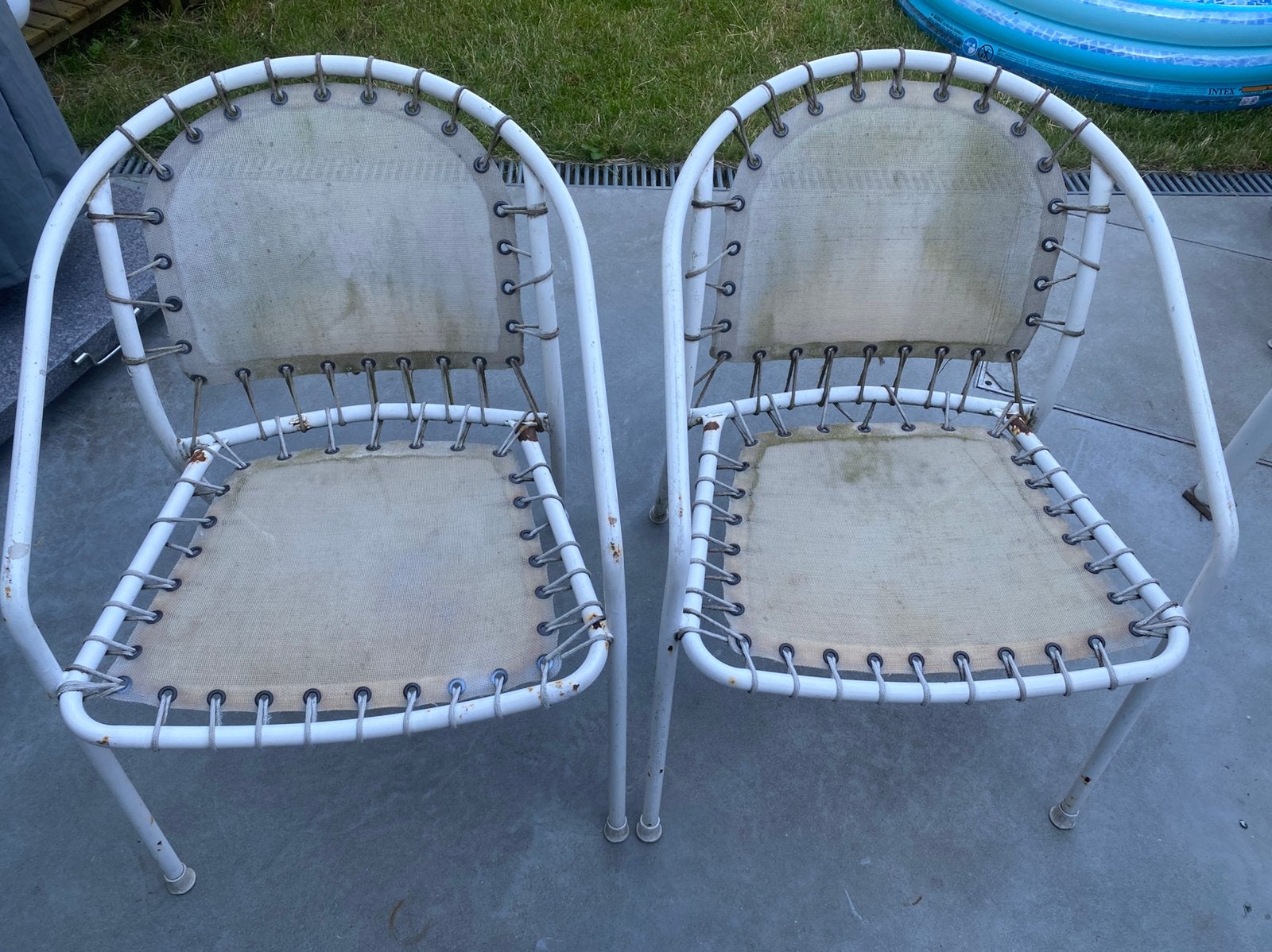 Gratis 4 witte tuinstoelen Emu, Tuin en Terras, Tuinstoelen, Ophalen, Zo goed als nieuw