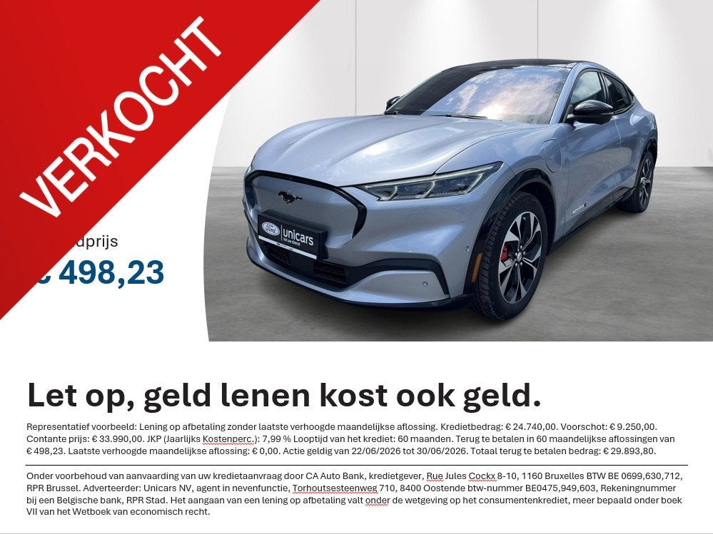 Ford Mustang Mach-E 91kWh 272kW Extended Range Premium AWD, Auto's, Automaat, https://public.car-pass.be/vhr/e0637e7c-d685-4d60-80c3-5c4fdbb54458