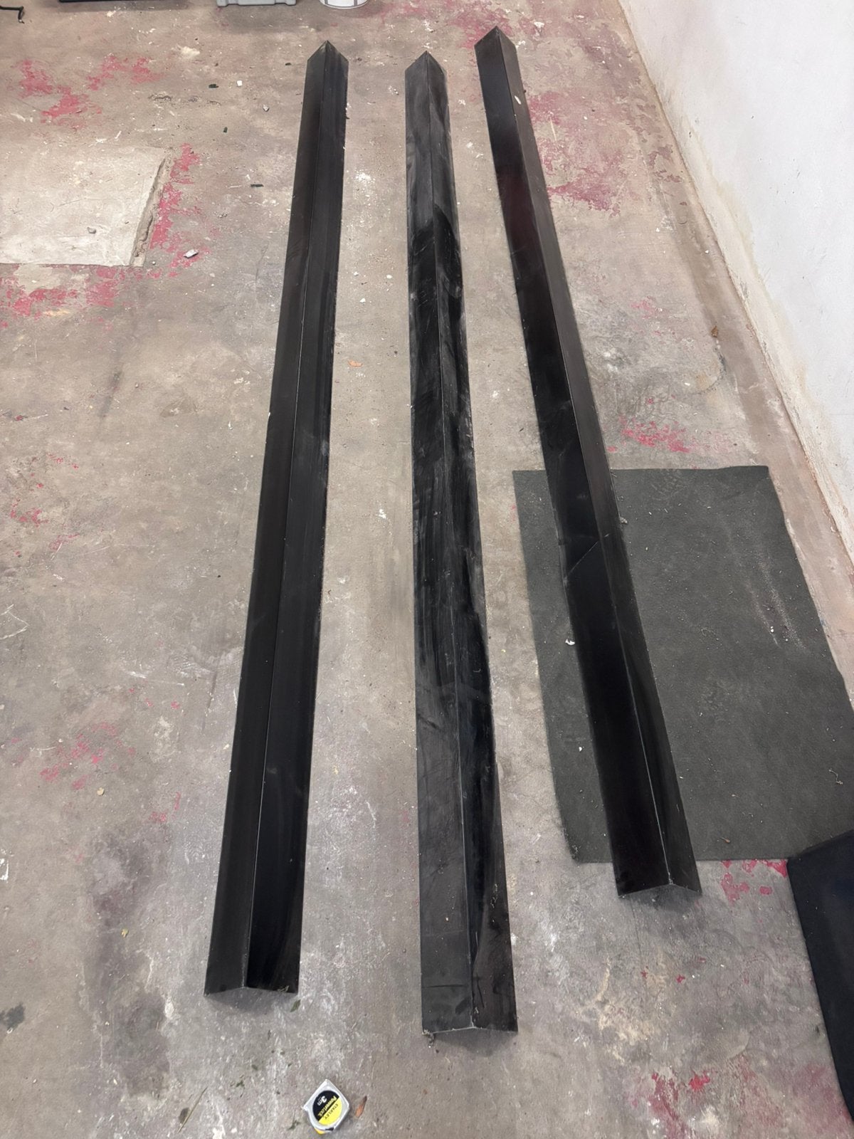Aluminium Buitenhoek profiel 10x10cm , 3m lang zwart, Ophalen, Gebruikt