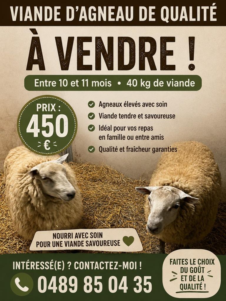 Schapen tussen 10 en 11 maanden Texel à  ninove