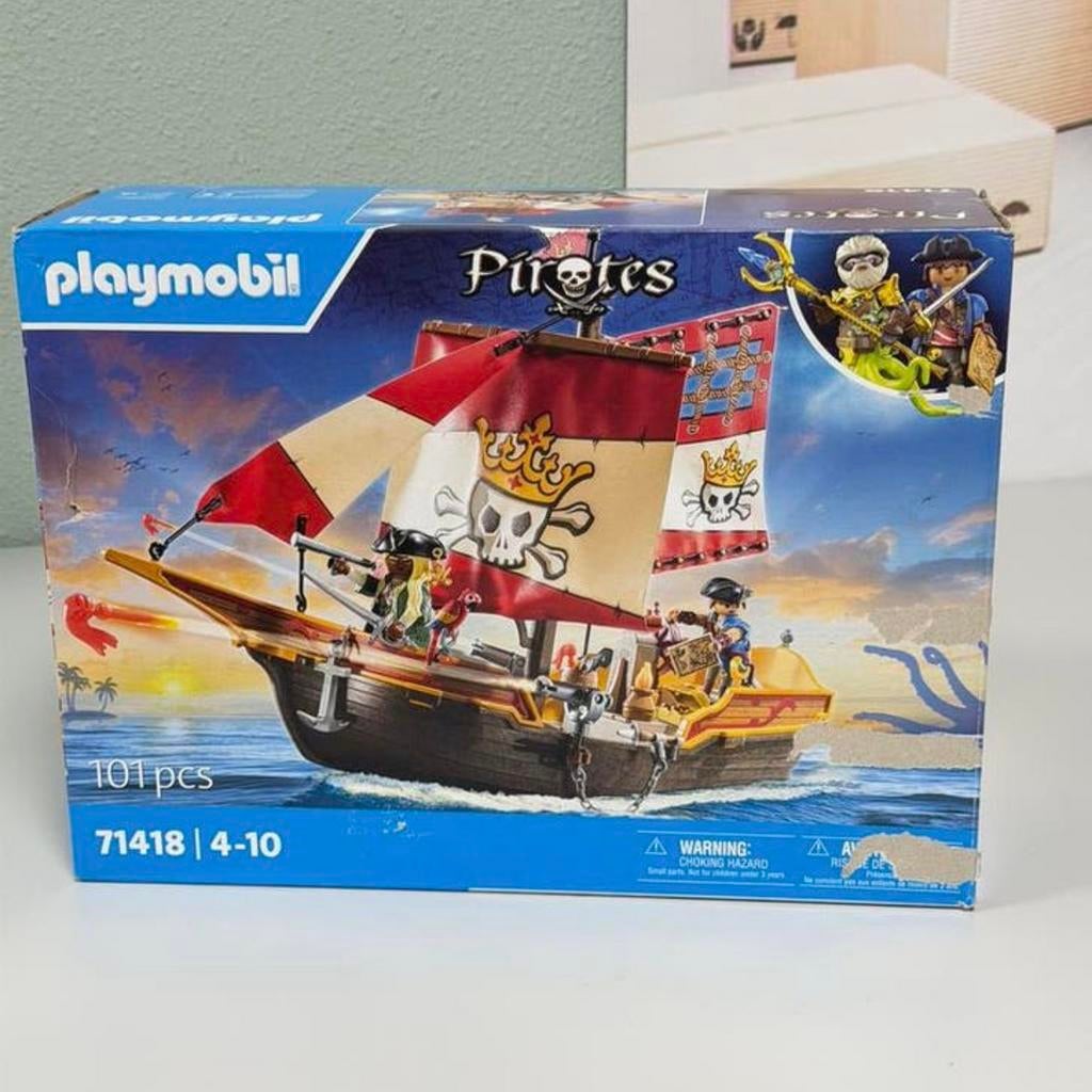 Bateau pirate PLAYMOBIL Pirates - 71418 Bateau pirate, Enfants & Bébés, Jouets | Playmobil, Comme neuf, Ensemble complet, Enlèvement ou Envoi