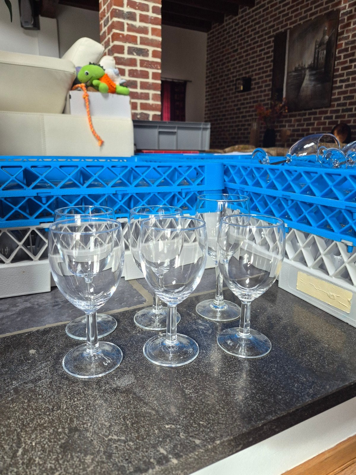 lot de verres (84 pieces) à vin, Enlèvement