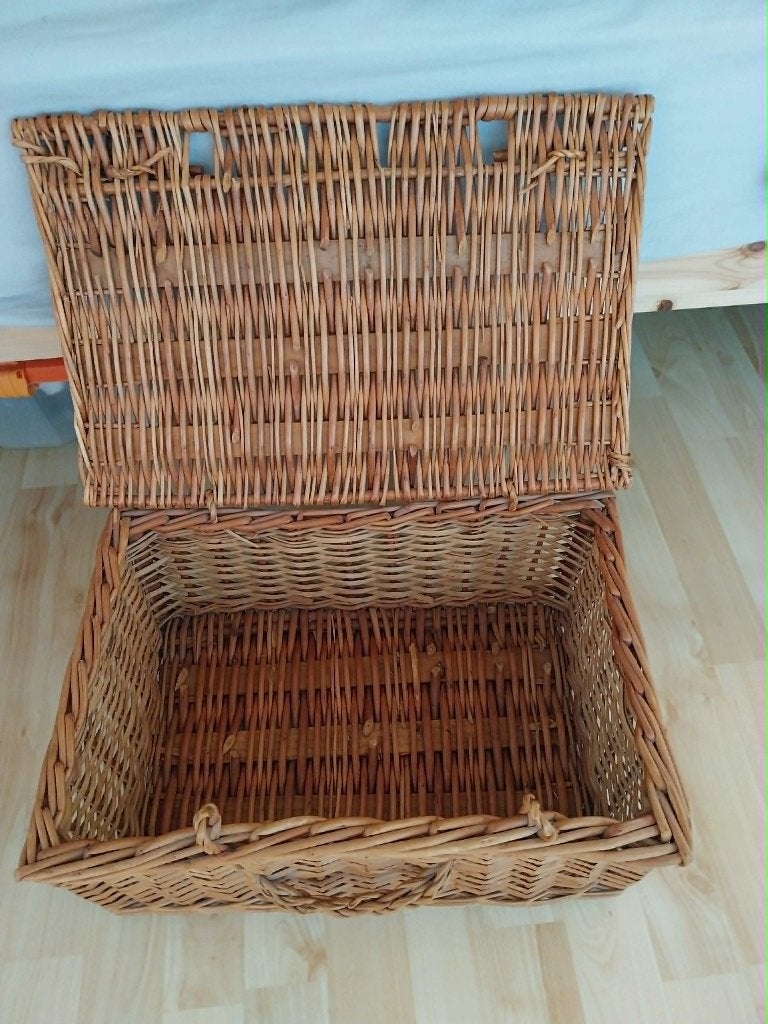 rieten picknickmand goede staat, Ophalen, Gebruikt, Zonder inhoud