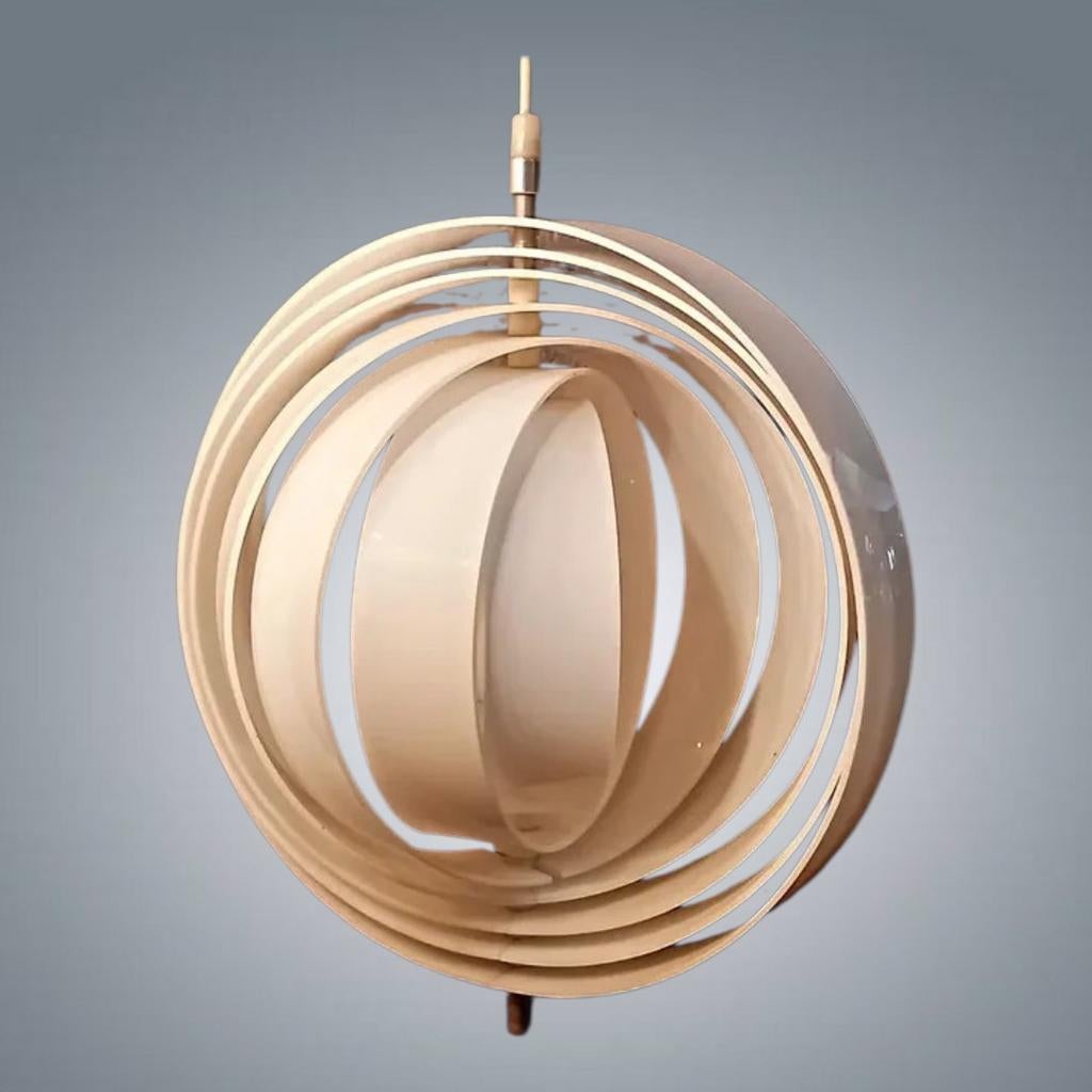 Suspension lustre vintage Space Age Verner Panton mod Moon, Enlèvement