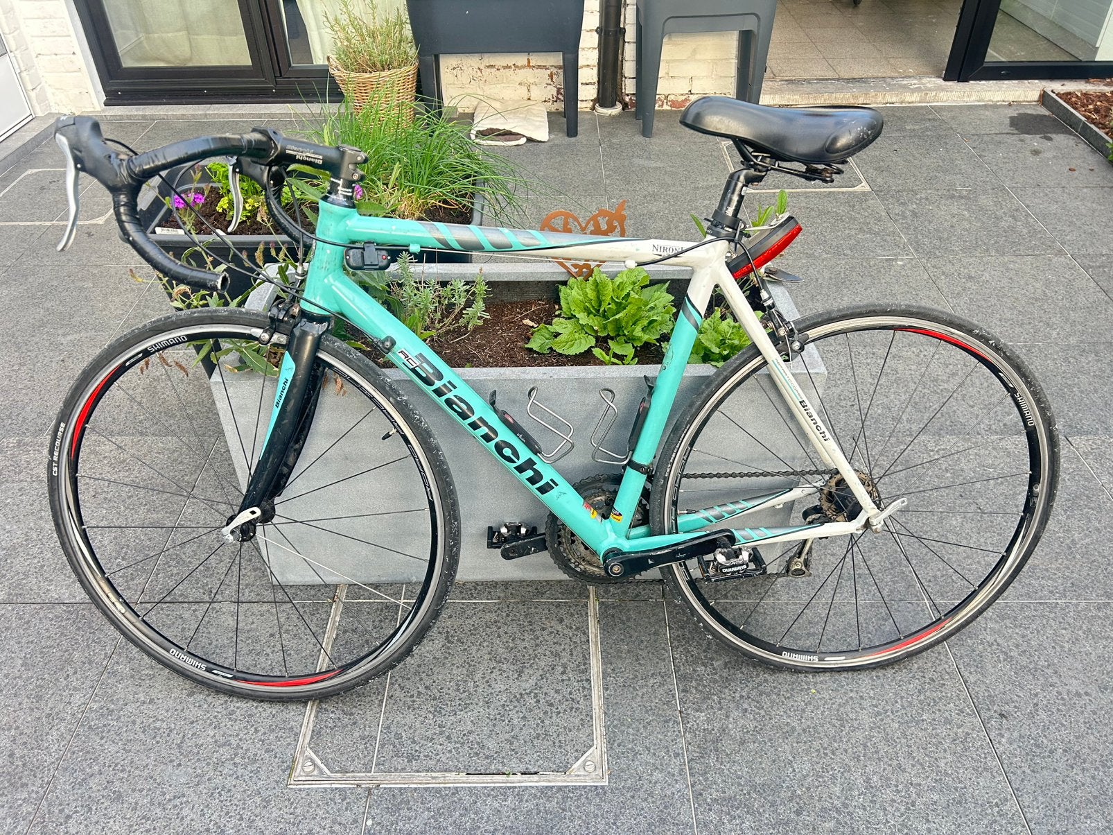 Koersfiets bianchi, Autres marques, 10 à 15 vitesses, Frein sur jante, Acier