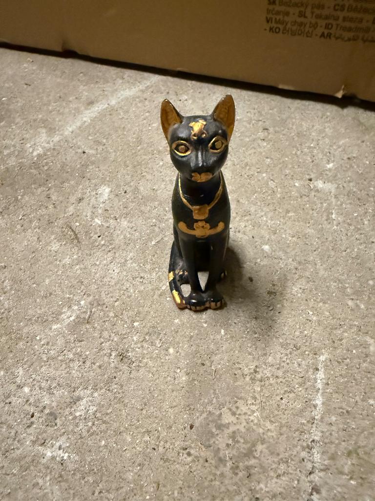 Statue chat noir et doré, Verzamelen, Ophalen of Verzenden, Nieuw, Dier