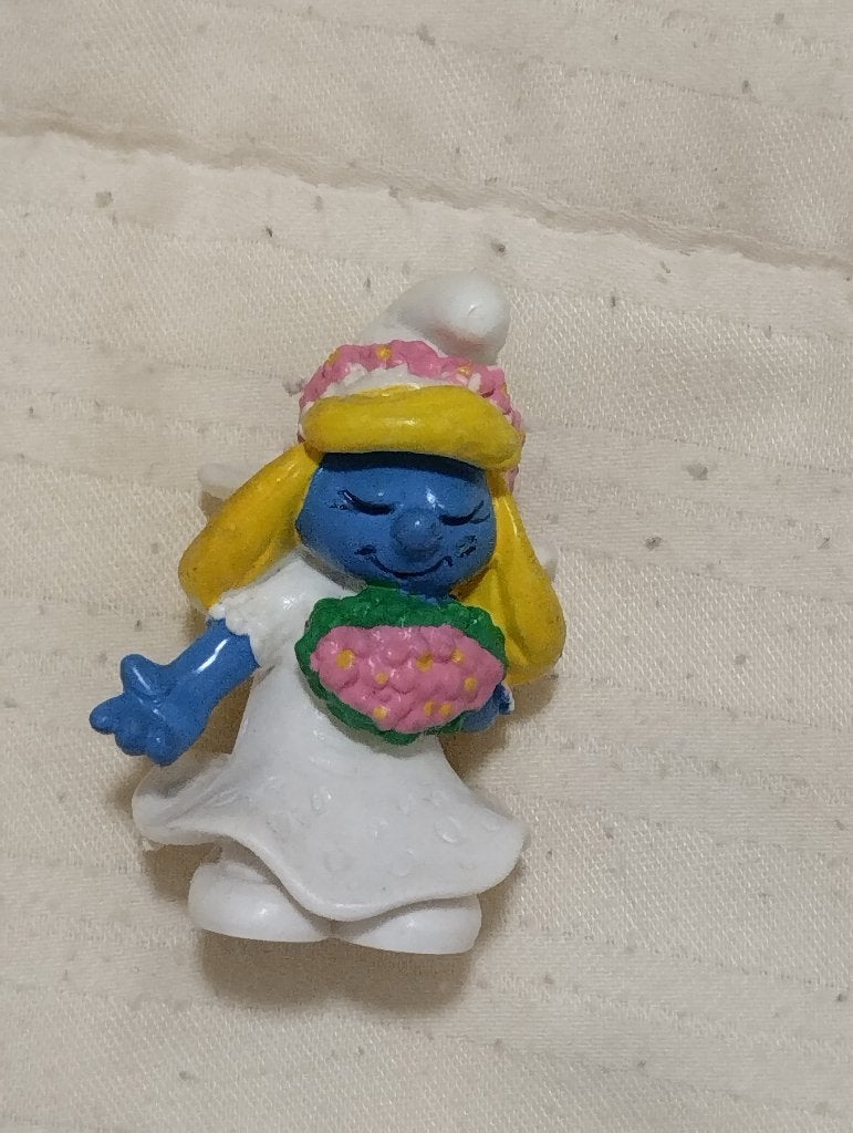 bruid smurfin, Collections, Enlèvement ou Envoi, Utilisé, Schtroumpfette, Poupée, Figurine ou Peluche