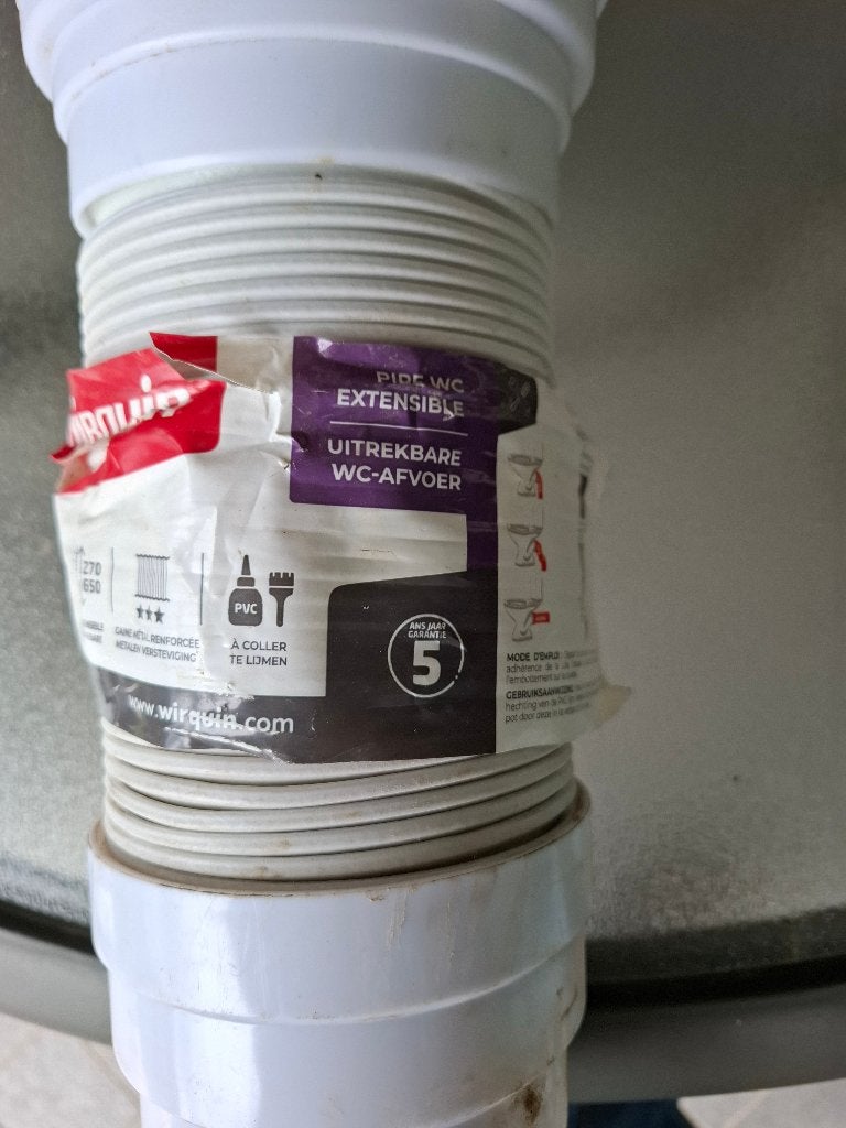 WC-afvoer uitrekbaar, Doe-het-zelf en Bouw, Buizen en Afvoer, Gebruikt, Afvoer, PVC, Ophalen