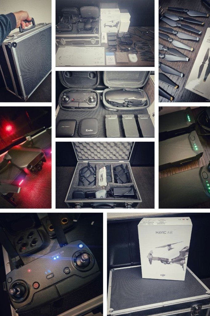 DJI Mavic Air Fly More Combo | 3 Accus | Hardcase + ND filt, 250 tot 900 gram, Cameradrone, Ophalen of Verzenden, Zo goed als nieuw