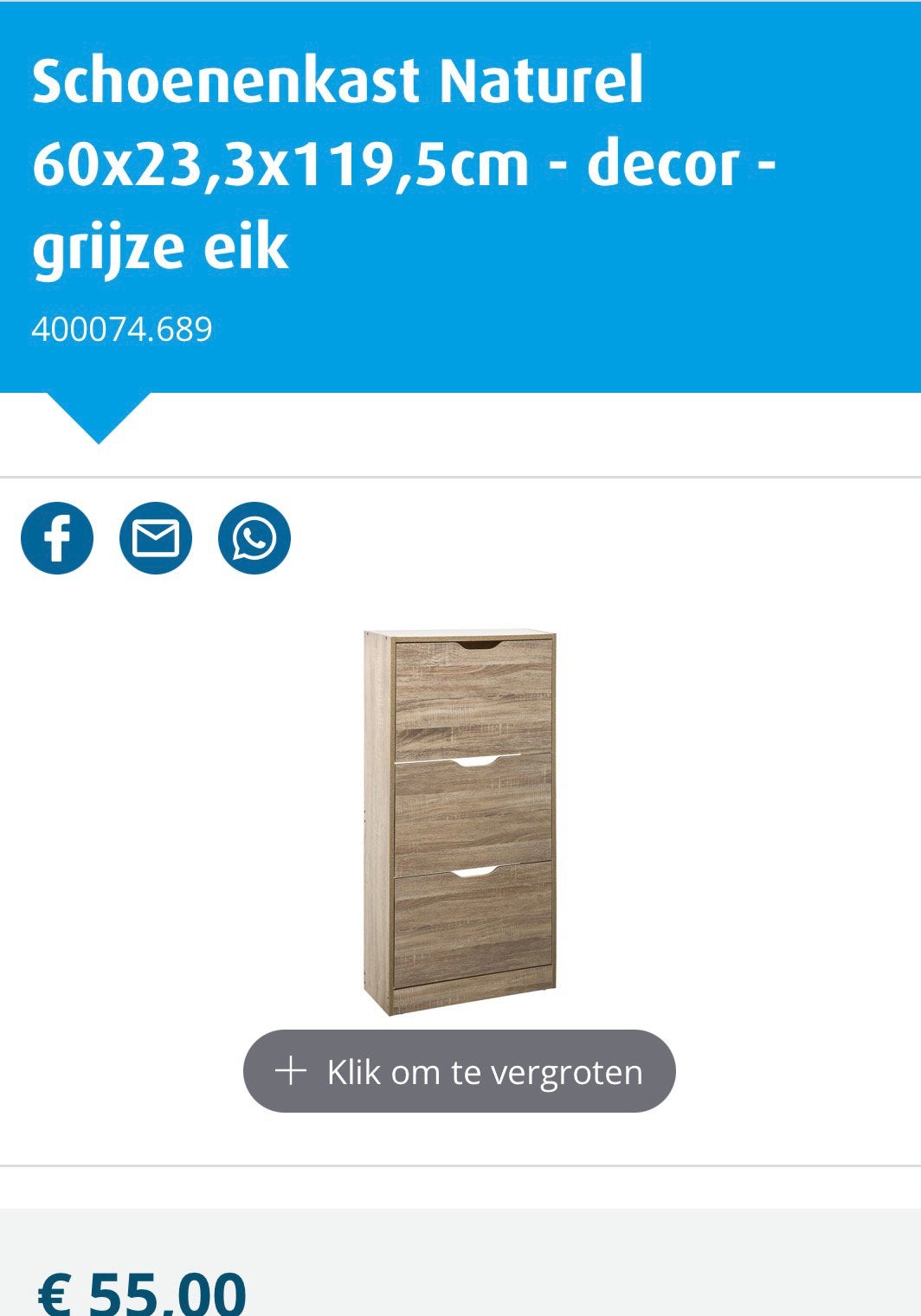 Schoenenkast, Ophalen, Zo goed als nieuw