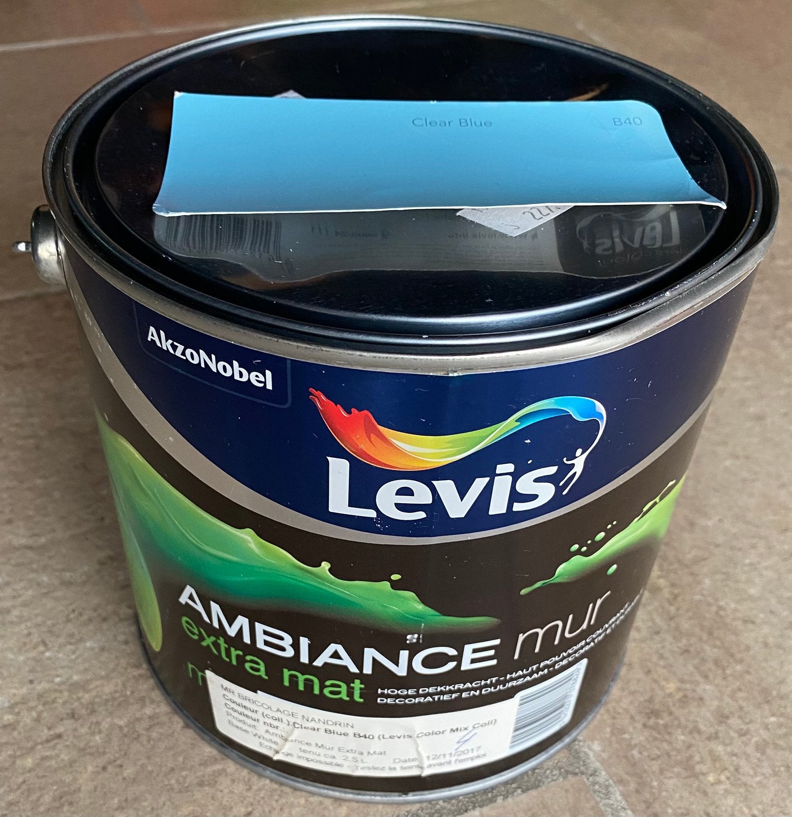 Pot peinture Levis 2,5L, Bricolage & Construction, Neuf, Moins de 5 litres, Enlèvement, Peinture