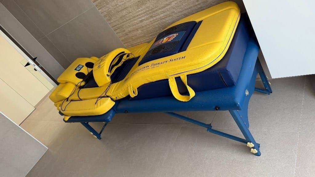HHP Andullatiematras op originele tafel te koop, Sport en Fitness, Ophalen, Gebruikt, Massagetafel