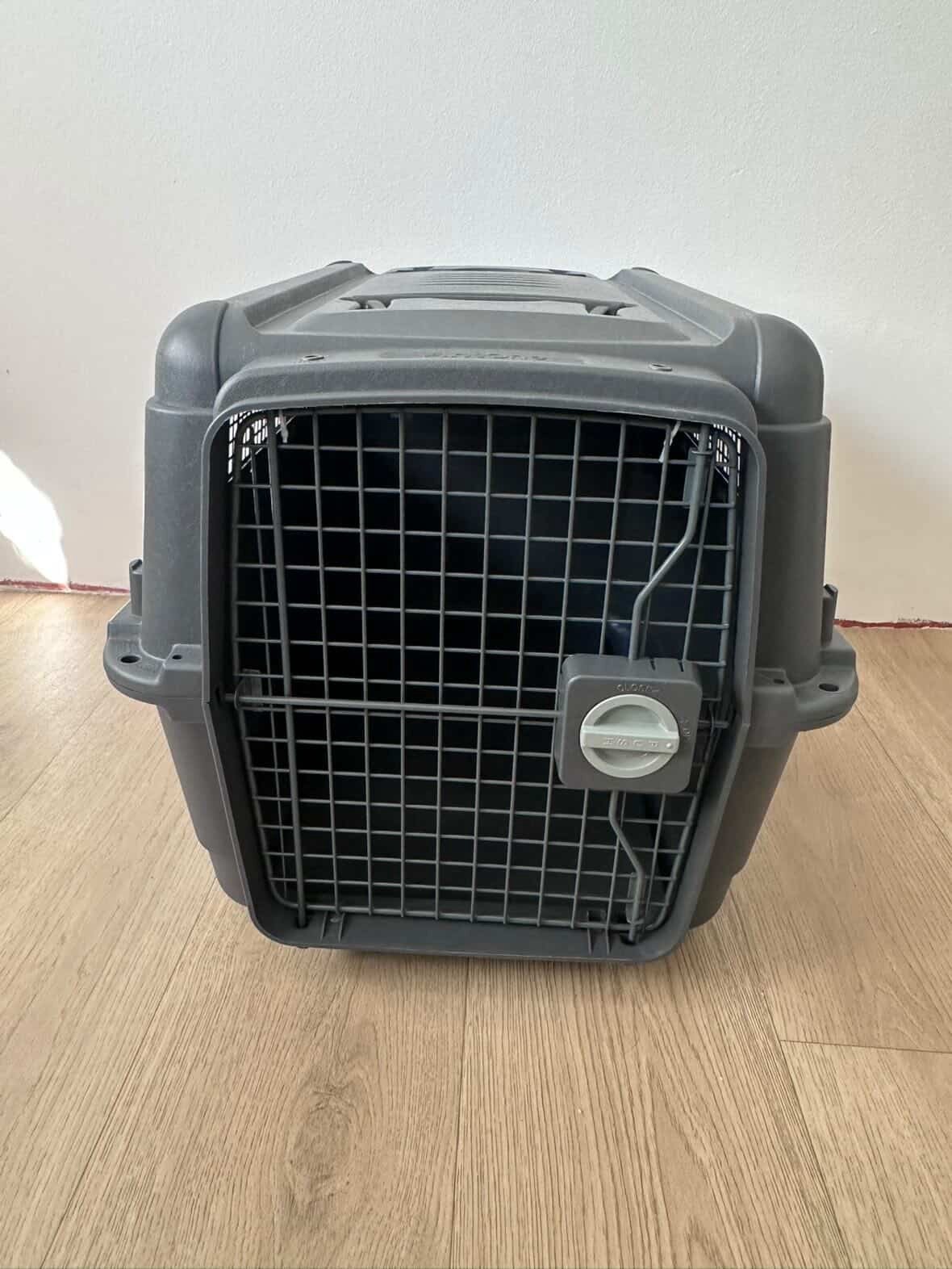 Zwart + grijs Kooi voor honden, Animaux & Accessoires, Boîtes de transport, Enlèvement, Neuf