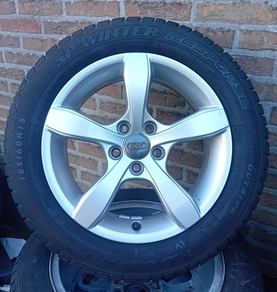 Winterbanden velgen alu Audi A1 15inch 5x100 7&5mm ❄️🌨️, Ophalen