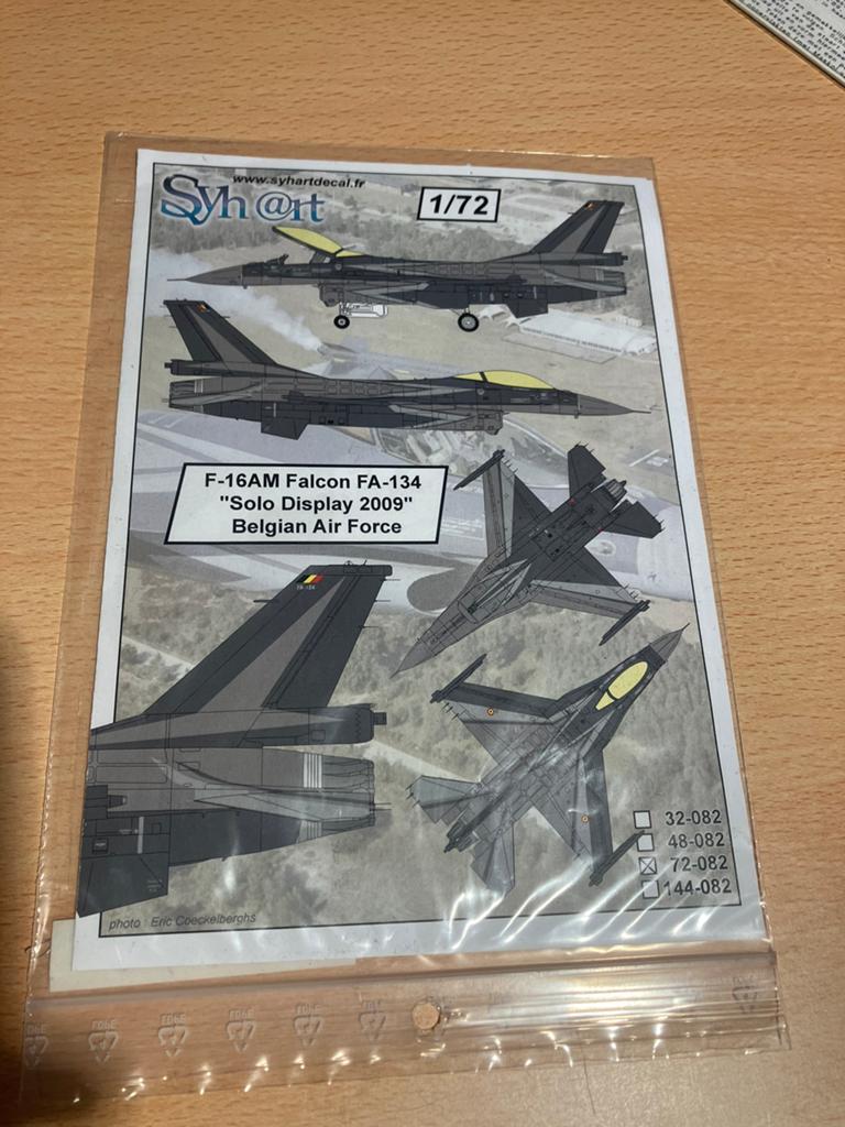 Decals F16. 1/72 belgische luchtmacht, Verzenden, Zo goed als nieuw