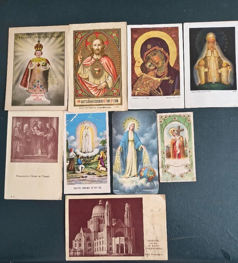 lot devotieprentjes (9 stuks, generiek/blanco), Verzamelen, Bidprentjes en Rouwkaarten, Ophalen of Verzenden, Bidprentje