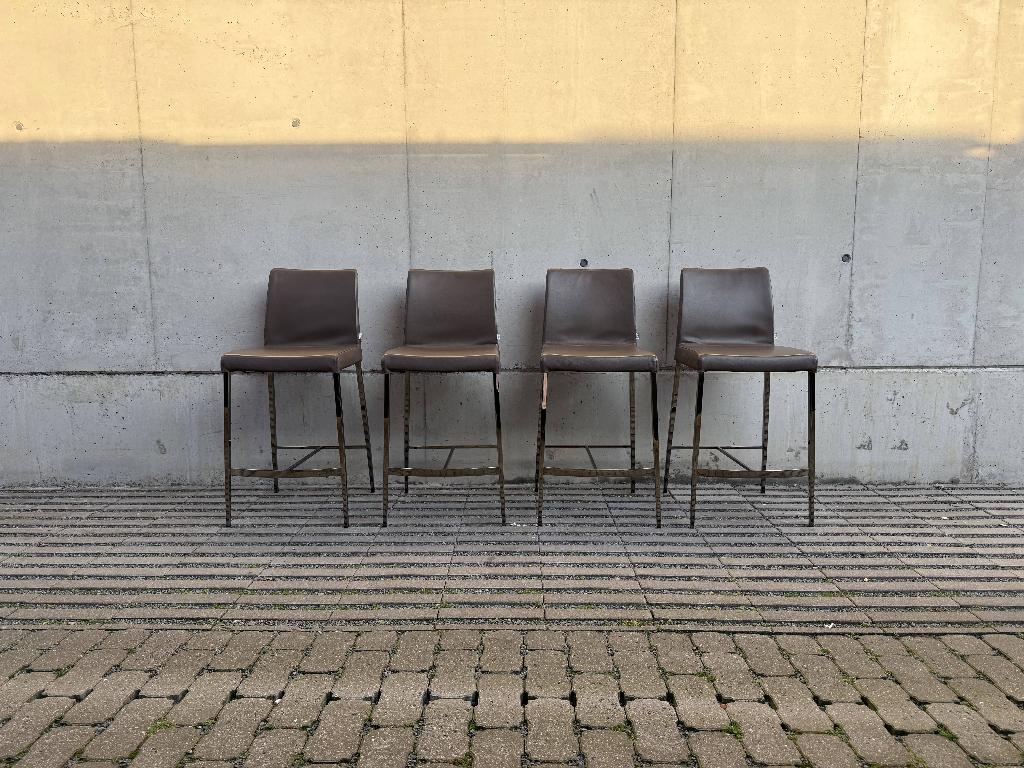 4x JORI Perla (Barstoelen), Huis en Inrichting, Barkrukken, Ophalen of Verzenden, Zo goed als nieuw, Leer