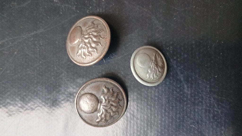 3 boutons d'uniforme Français 1ère guerre, Collections, Enlèvement