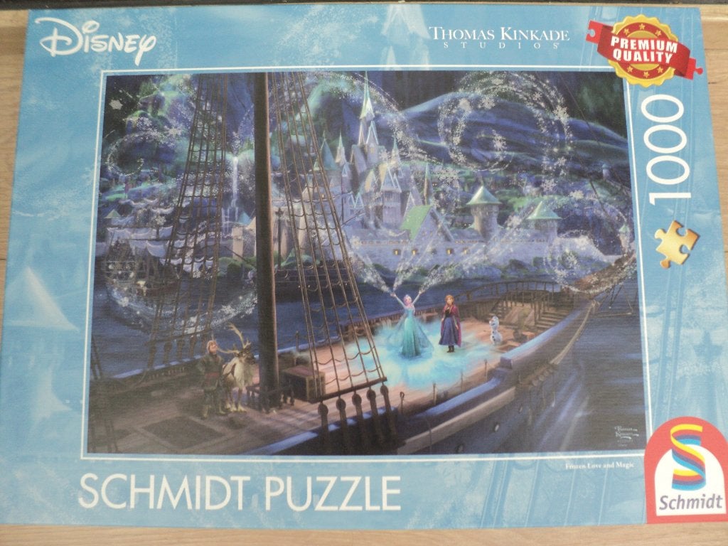 9 Thomas Kinkade Disney Schmidt puzzels, Hobby en Vrije tijd, Ophalen of Verzenden, 500 t/m 1500 stukjes, Zo goed als nieuw, Legpuzzel