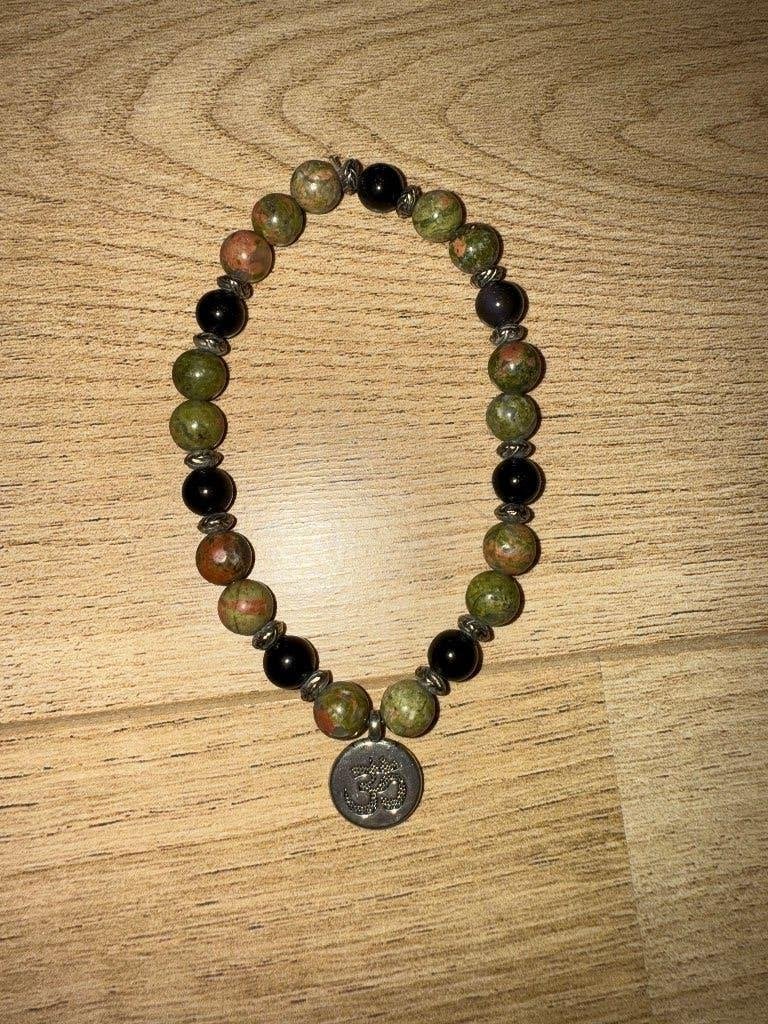 Bracelet perles précieuse vert/noir, Ophalen of Verzenden, Nieuw, Groen, Met bedels of kralen