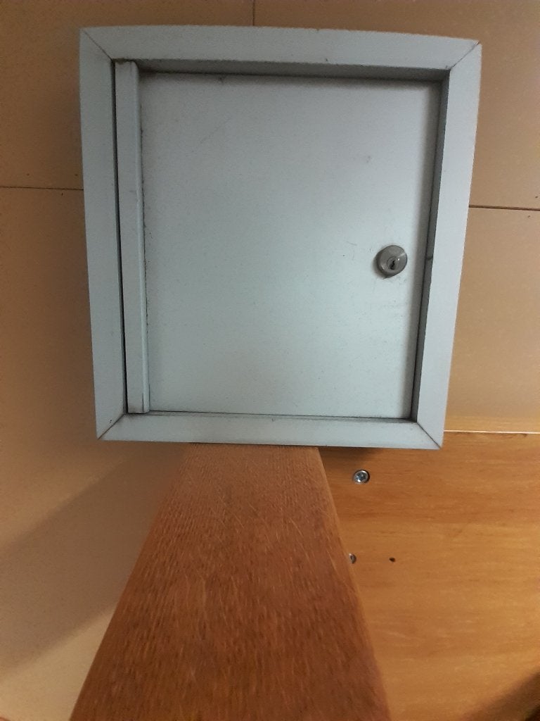 Brievenbus, Ophalen, Gebruikt, Aluminium, Inbouw