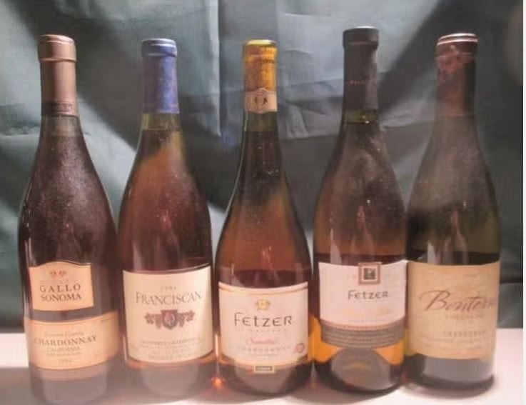 Vins blancs de Californie - Chardonnay - 1994-2005, Collections, Enlèvement ou Envoi, Pleine, Comme neuf, Vin blanc