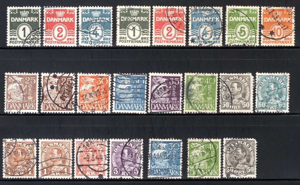 DANEMARK Lot, année 1933, estampillé, Envoi, Danemark, Affranchi