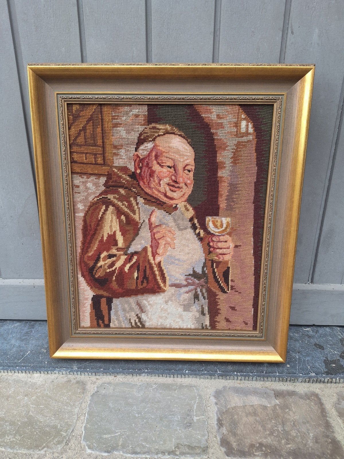 Tableau en gobelin vintage, Antiquités & Art