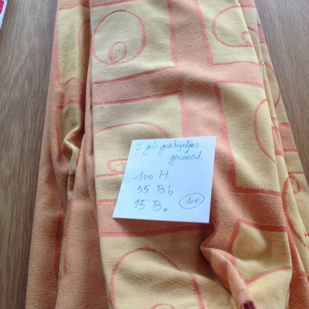 2 rideaux jaunes de 100 cm de haut pour 10 euros ensemble, Enlèvement ou Envoi, Comme neuf