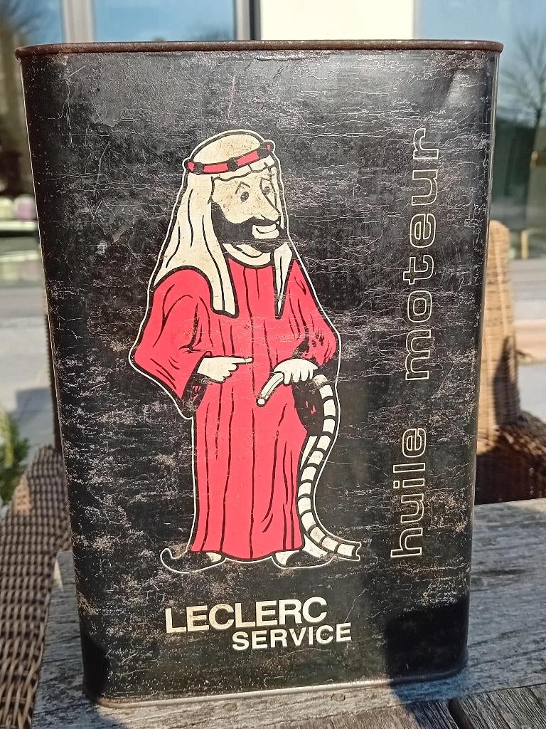 Bidon à huile décoratif vintage Leclerc Service, Enlèvement ou Envoi, Utilisé