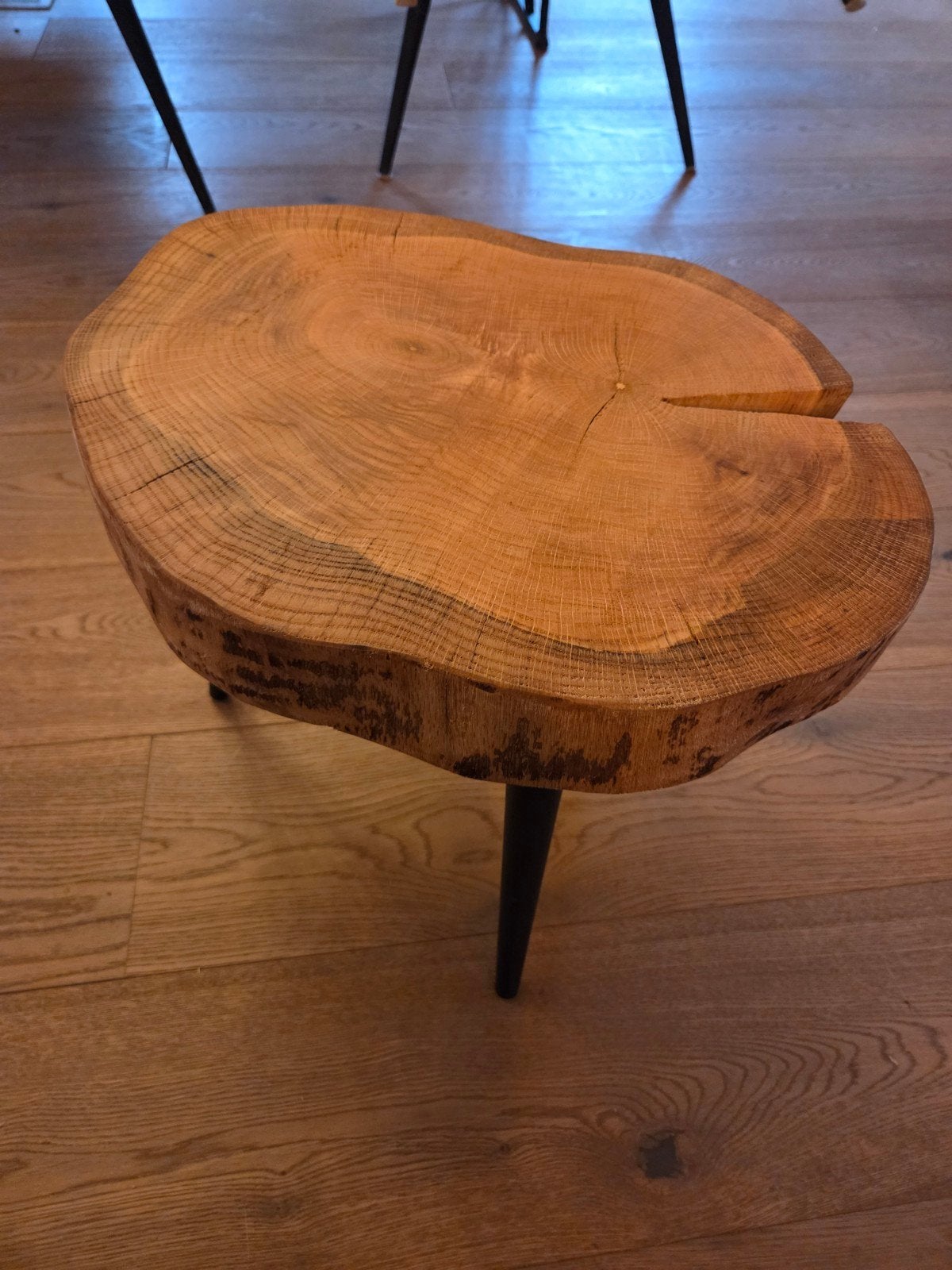 Massieve eiken bijzettafel, Minder dan 50 cm, Eikenhout, Nieuw, Ophalen of Verzenden