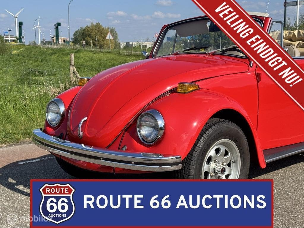 Volkswagen Beetle Cabriolet | 1970 | Route 66 Auctions, Auto's, Volkswagen, Zwart, Bedrijf, Handgeschakeld