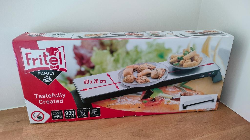 Warmhoudplaat (FRITEL WT3158), Ophalen of Verzenden, Zo goed als nieuw, Zwart, Overige merken