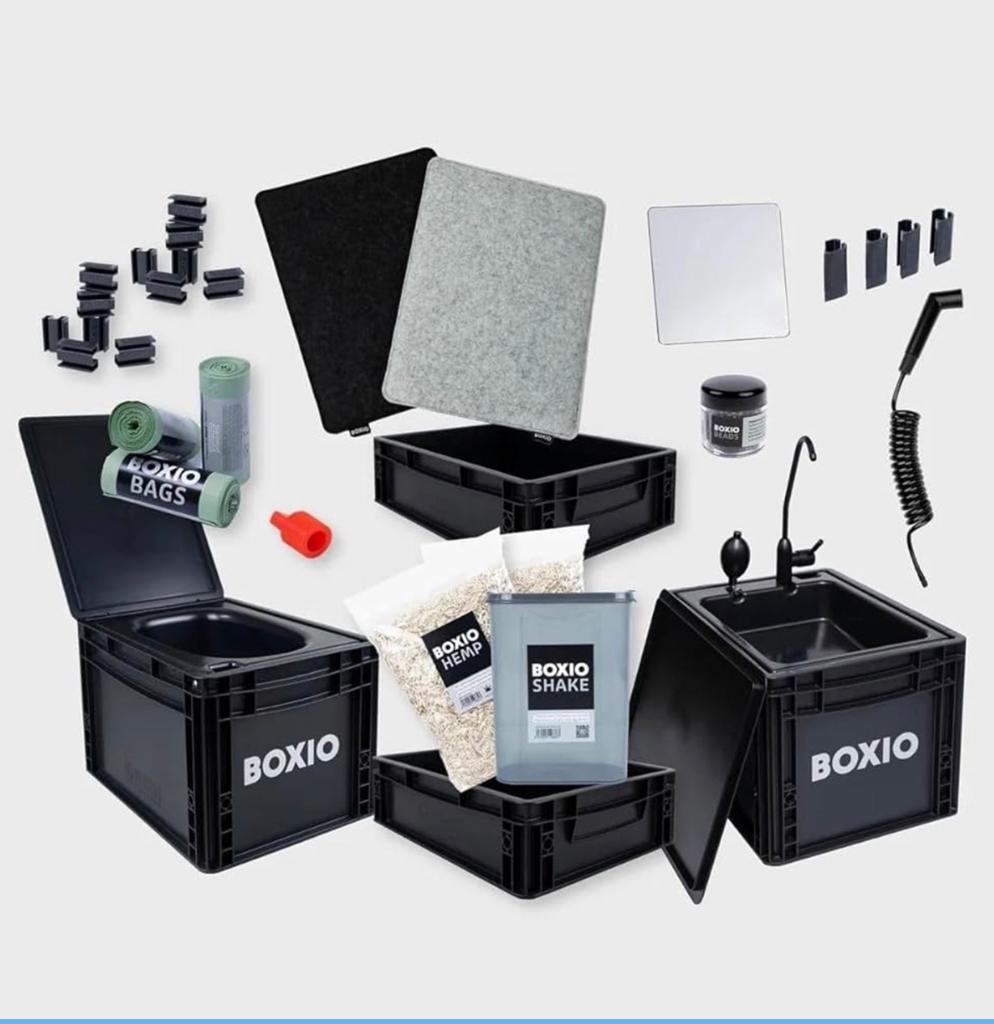 Boxio sanitary Mobiele badkamer (wastafel/douche/wc), Ophalen, Zo goed als nieuw