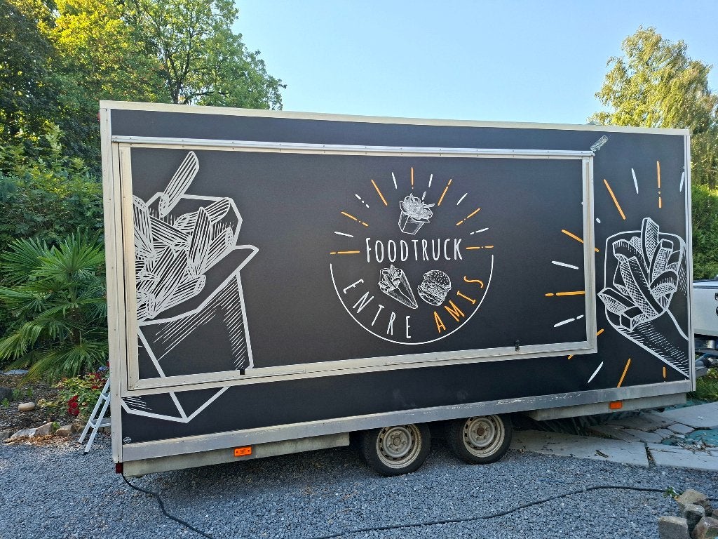 Remorque Foodtruck frites/burger, Enlèvement, Comme neuf