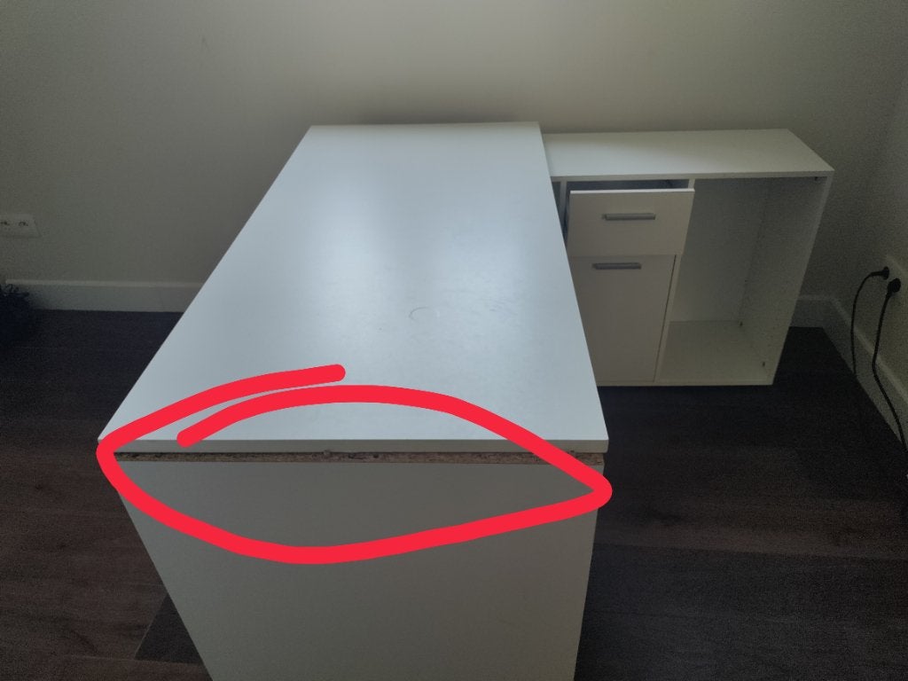 Hoekbureau GRATIS, Ophalen, Hout, Gebruikt, Modern