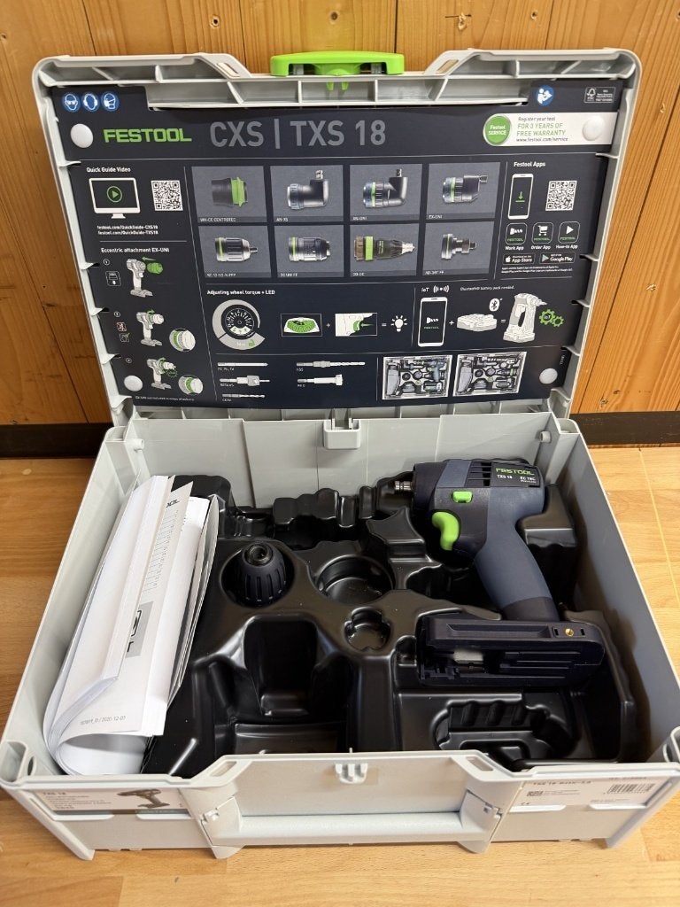 Festool TXS 18-Basic accuboormachine/schroevendraaier, Ophalen of Verzenden, Zo goed als nieuw, Accuboormachine, Festool