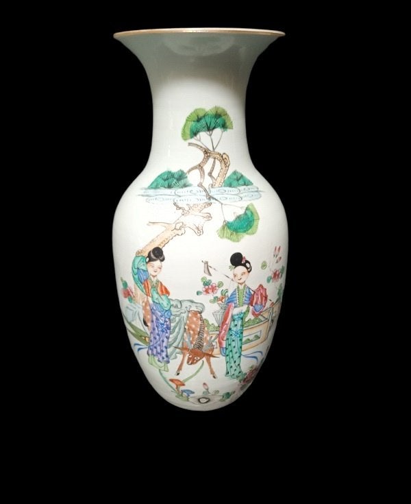 Vase chinois de style Qing, Antiquités & Art, Antiquités | Vases, Enlèvement