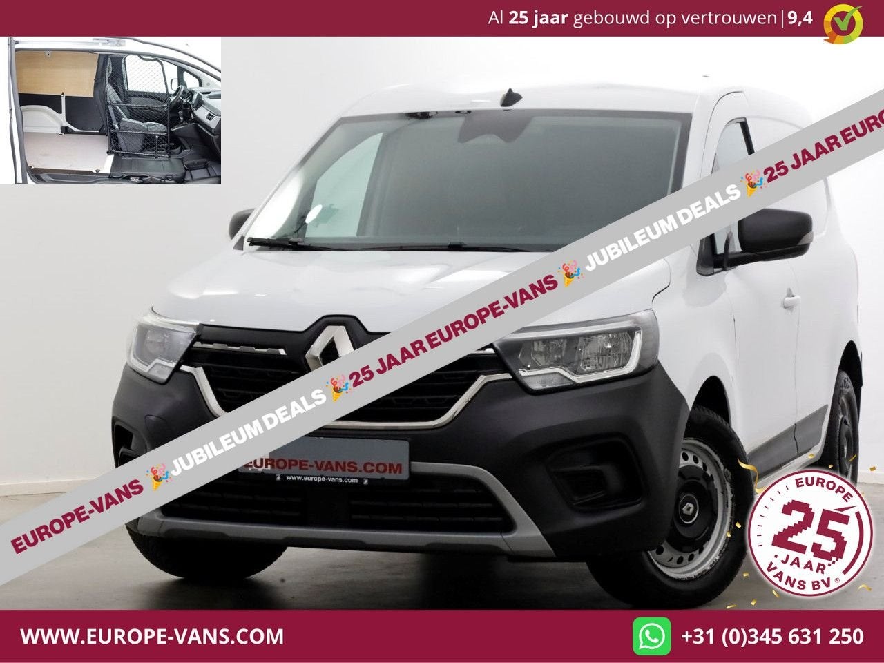 Renault Kangoo 1.3 TCe 130pk Petrol automatic French registr, Auto's, Automaat, Parkeersensor, Renault, Wit
