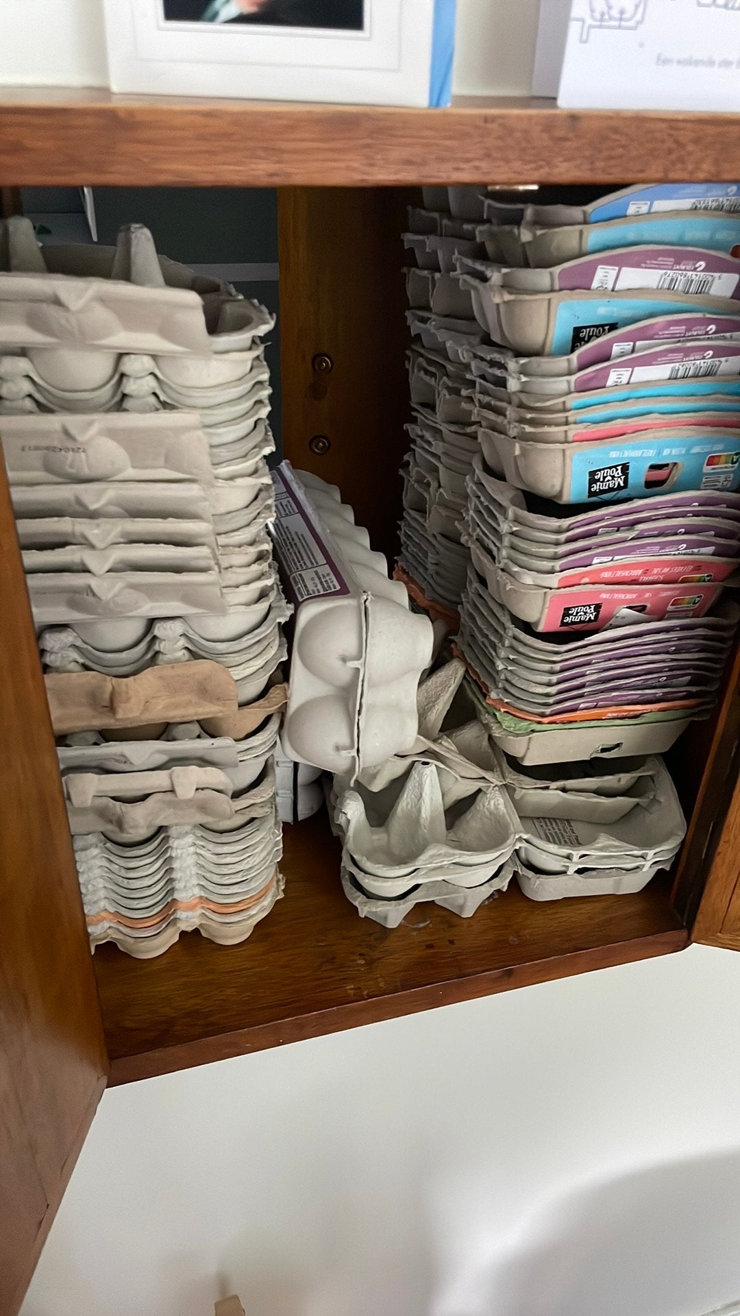 60 kartonnen eierdoosjes voor 6 eieren, Enlèvement, Utilisé, Papier of Karton, Matériel de bricolage