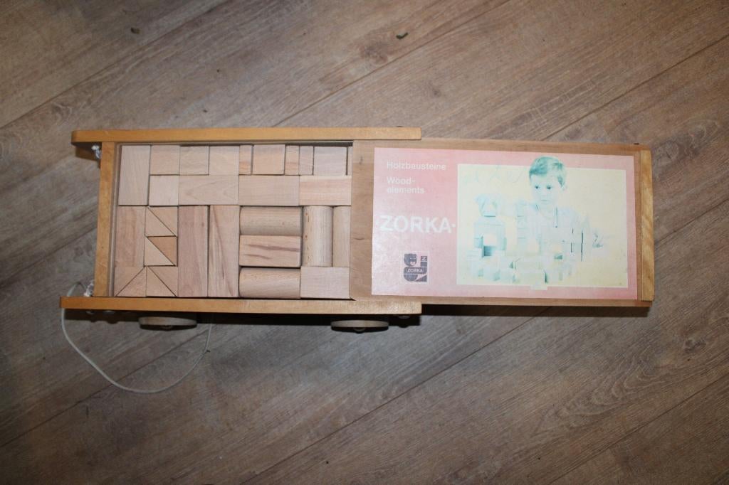 Houten blokkenkar, Kinderen en Baby's, Ophalen, Gebruikt